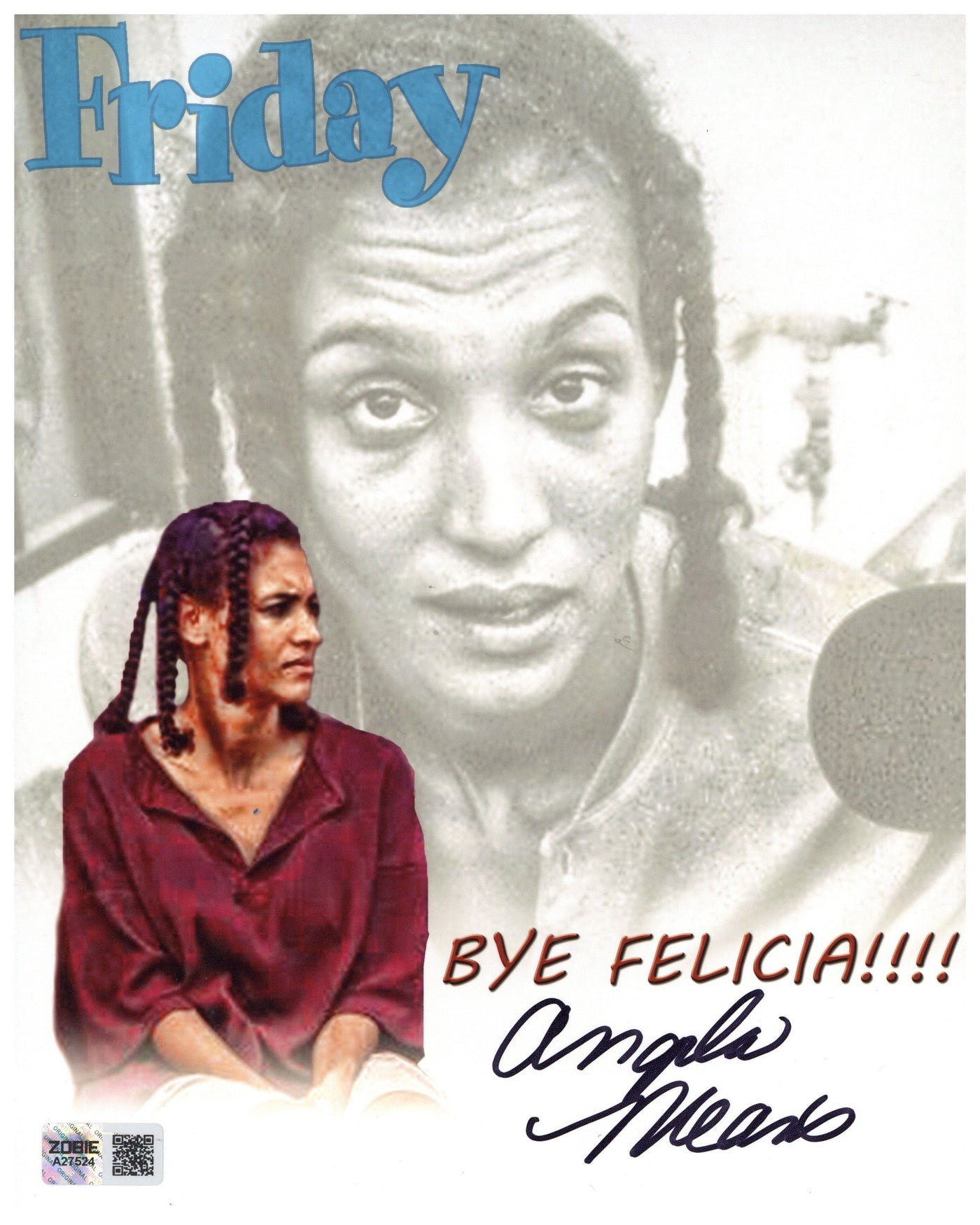 Angela Means Signed 8x10 Photo Friday Felisha Autograph Zobie COA