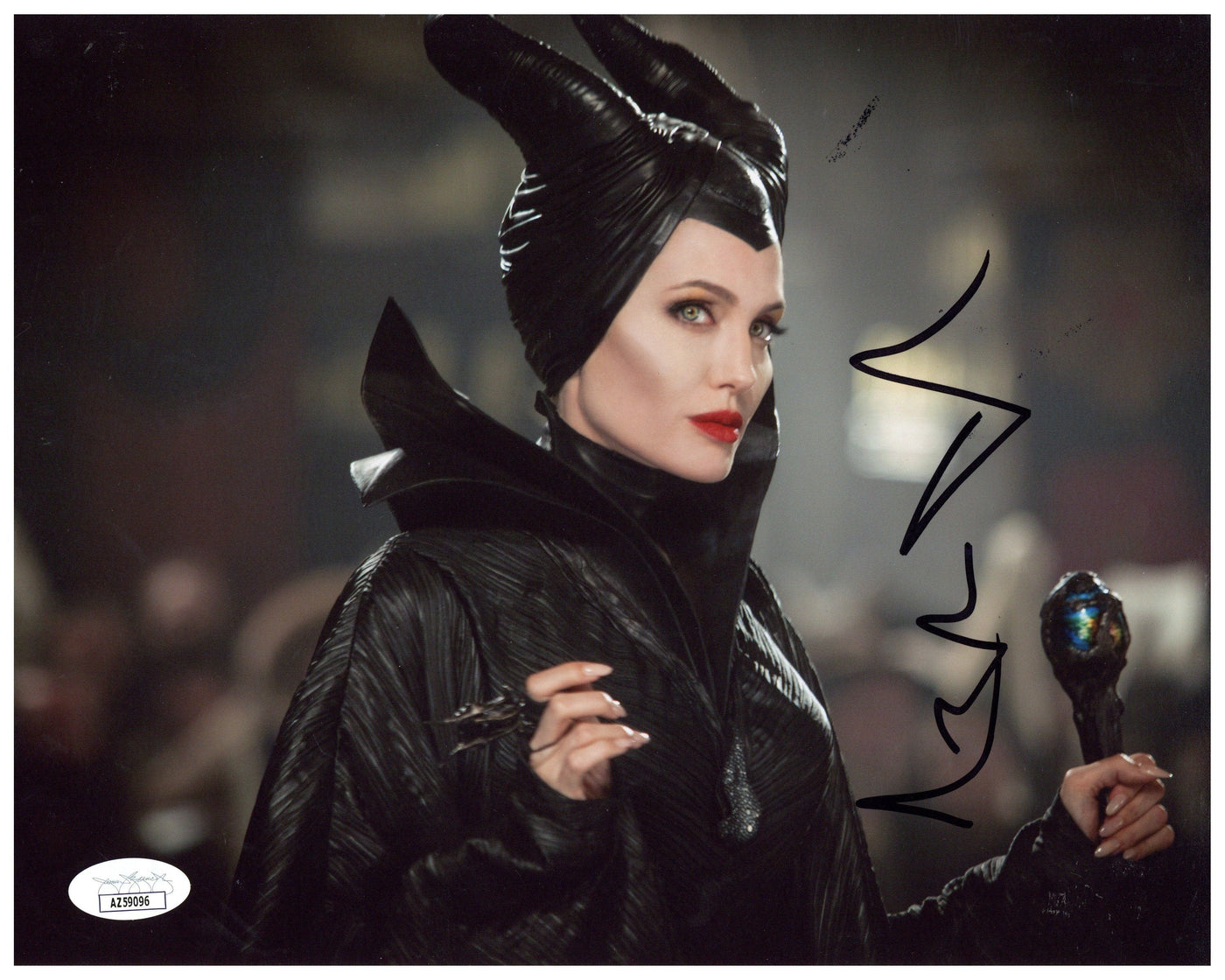 Angelina Jolie Signed 8x10 Photo Maleficent Autographed JSA COA