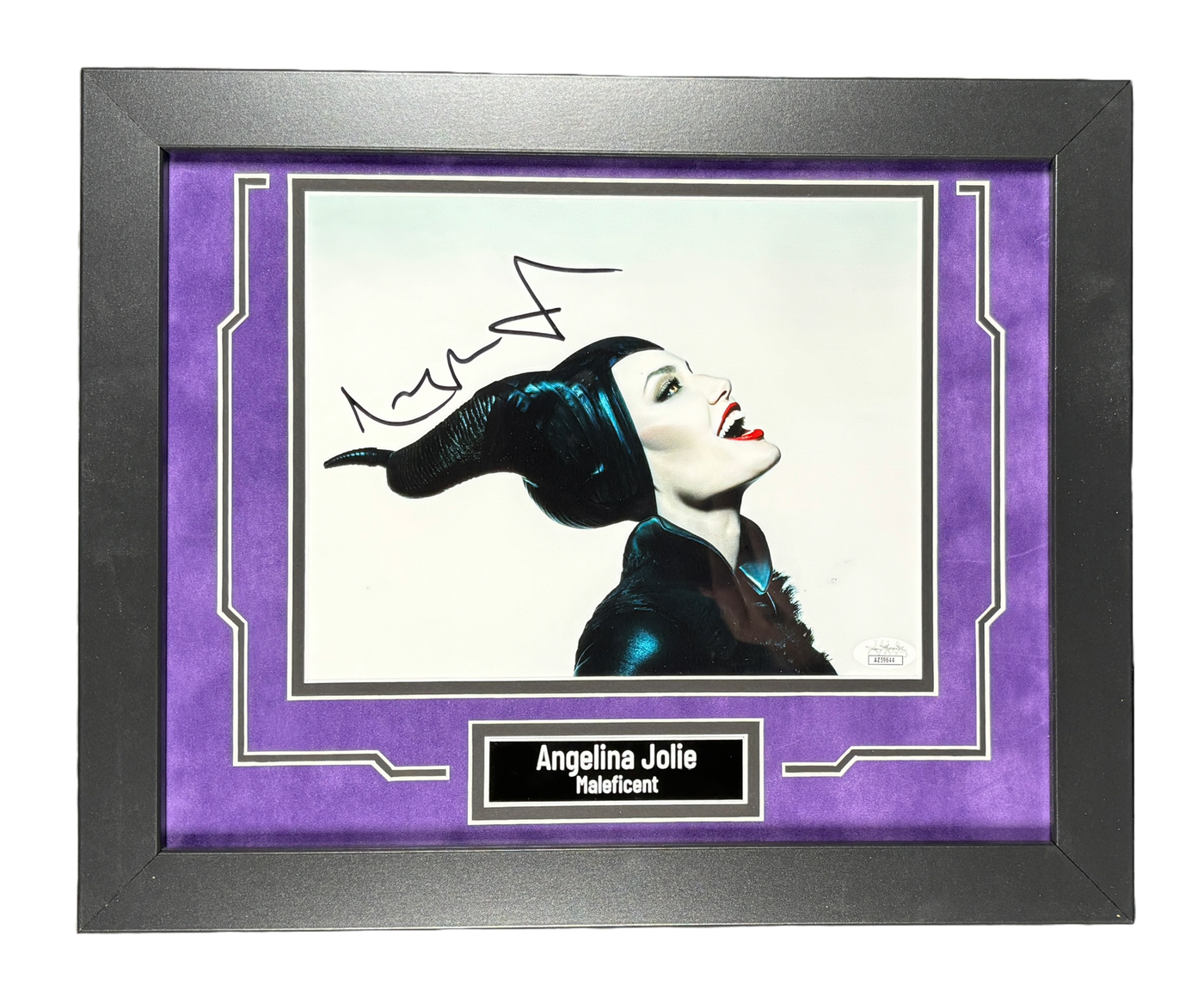 Angelina Jolie Signed & Custom Framed Maleficent 8x10 Photo Autographed JSA COA