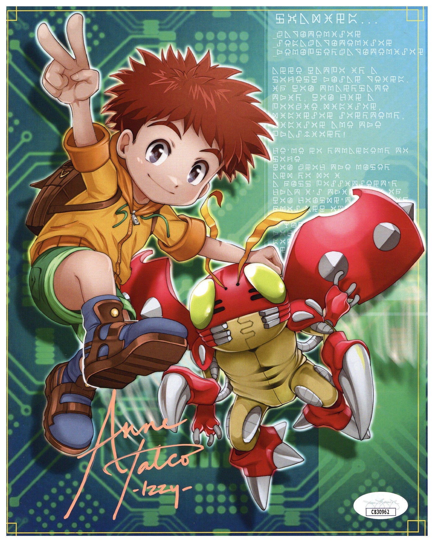 Anne Yatco Signed 8x10 Photo Digimon Koshiro Izumi Autographed JSA COA