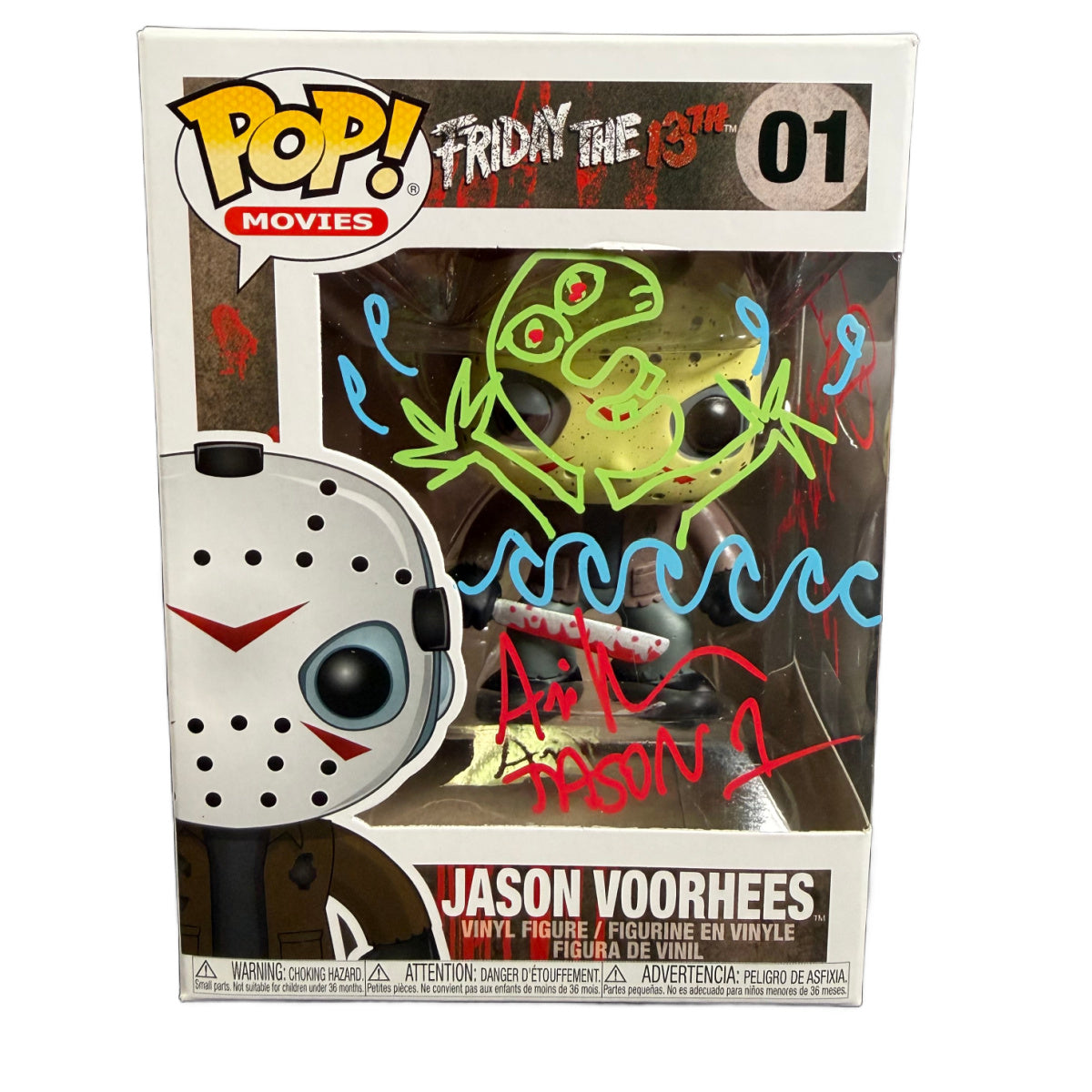 Ari Lehman and CJ Graham Signed Funko POP Friday the 13th Jason Voorhees Auto BAS