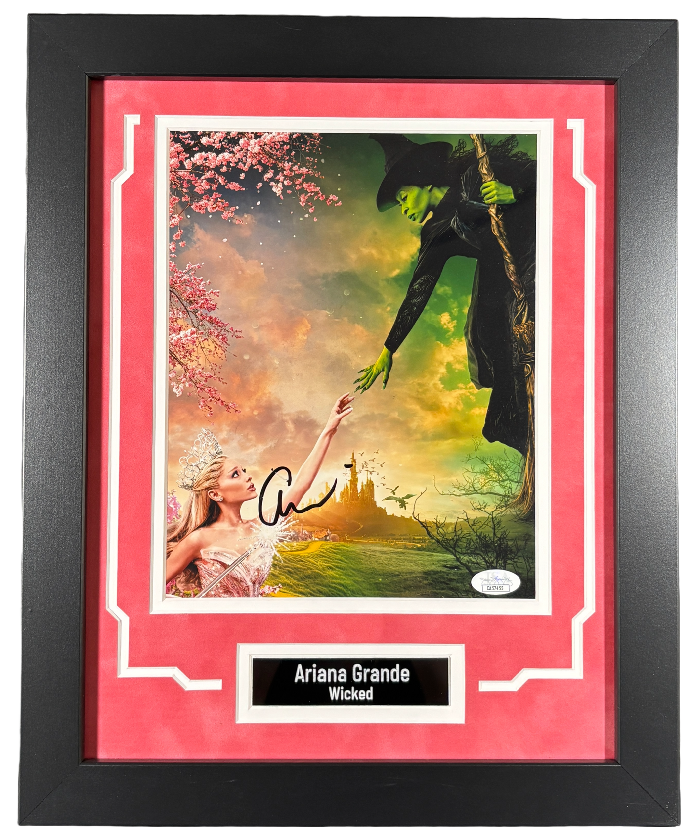 Ariana Grande Signed Custom Framed 8x10 Photo Wicked Autographed JSA COA