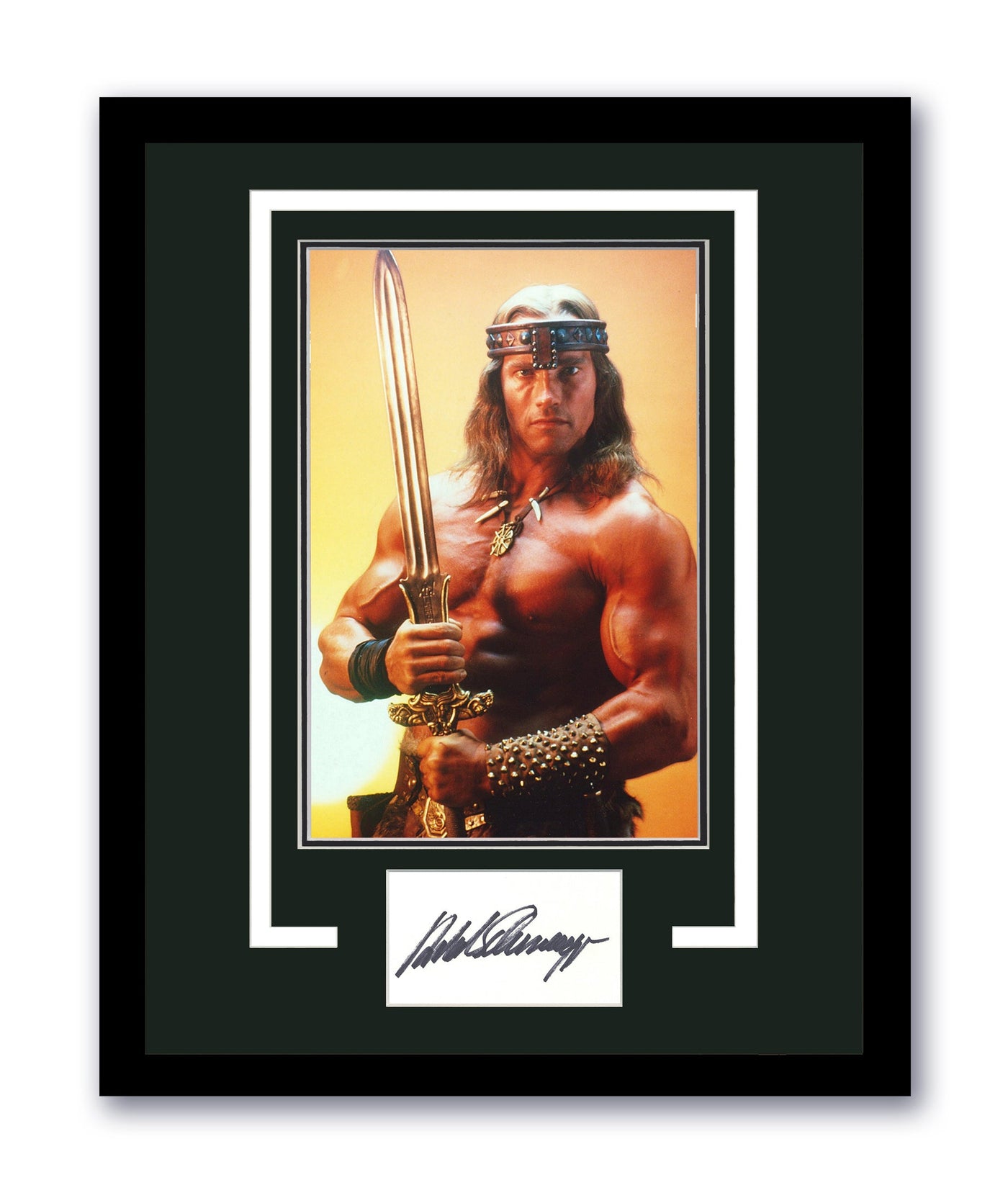 Arnold Schwarzenegger Signed Cut 11x14 Framed Conan the Destroyer Autographed ACOA 2