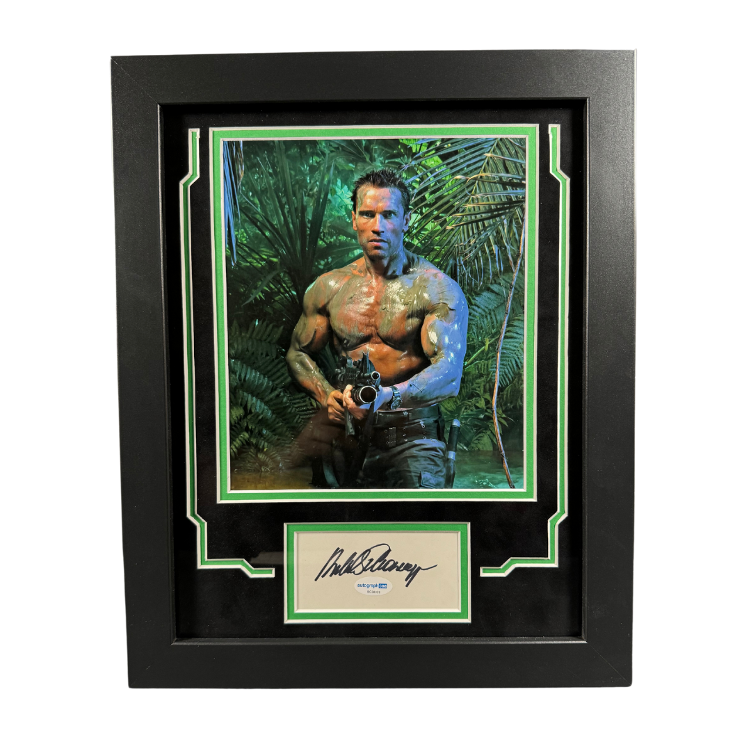 Arnold Schwarzenegger Signed Cut 11x14 Framed Predator Autographed ACOA