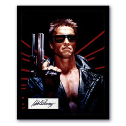 Image of Arnold Schwarzenegger Signed Cut 11x14 Framed Terminator Autographed ACOA
