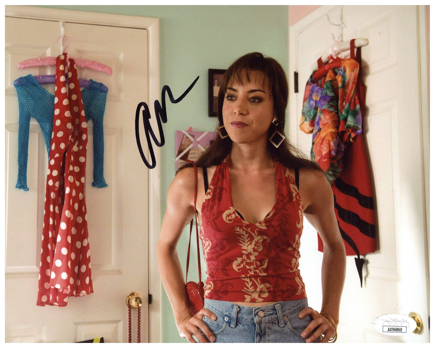 Aubrey Plaza Signed 8x10 Photograph Parks and Recreation Autographed JSA COA 4