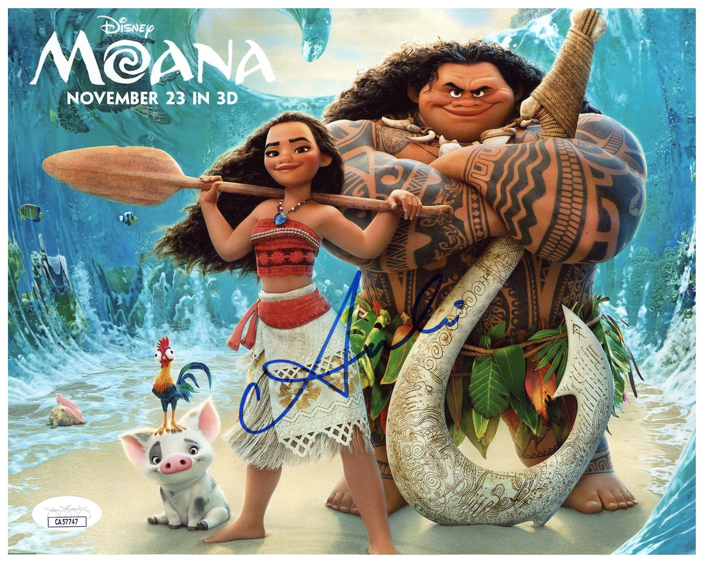 Auli'i Cravalho Signed 8x10 Photo Disney Moana Autographed JSA COA