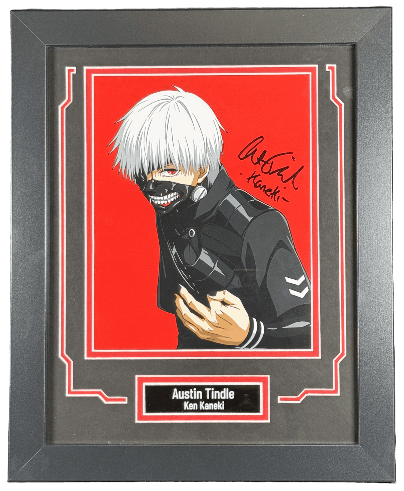 Austin Tindle Signed Custom Framed 8x10 Photo Tokyo Ghoul KEN KANEKI Zobie COA