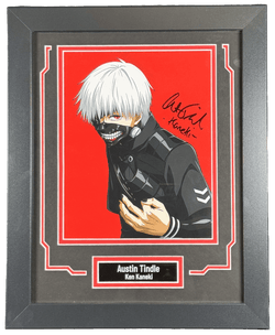 Image of Austin Tindle Signed Custom Framed 8x10 Photo Tokyo Ghoul KEN KANEKI Zobie COA