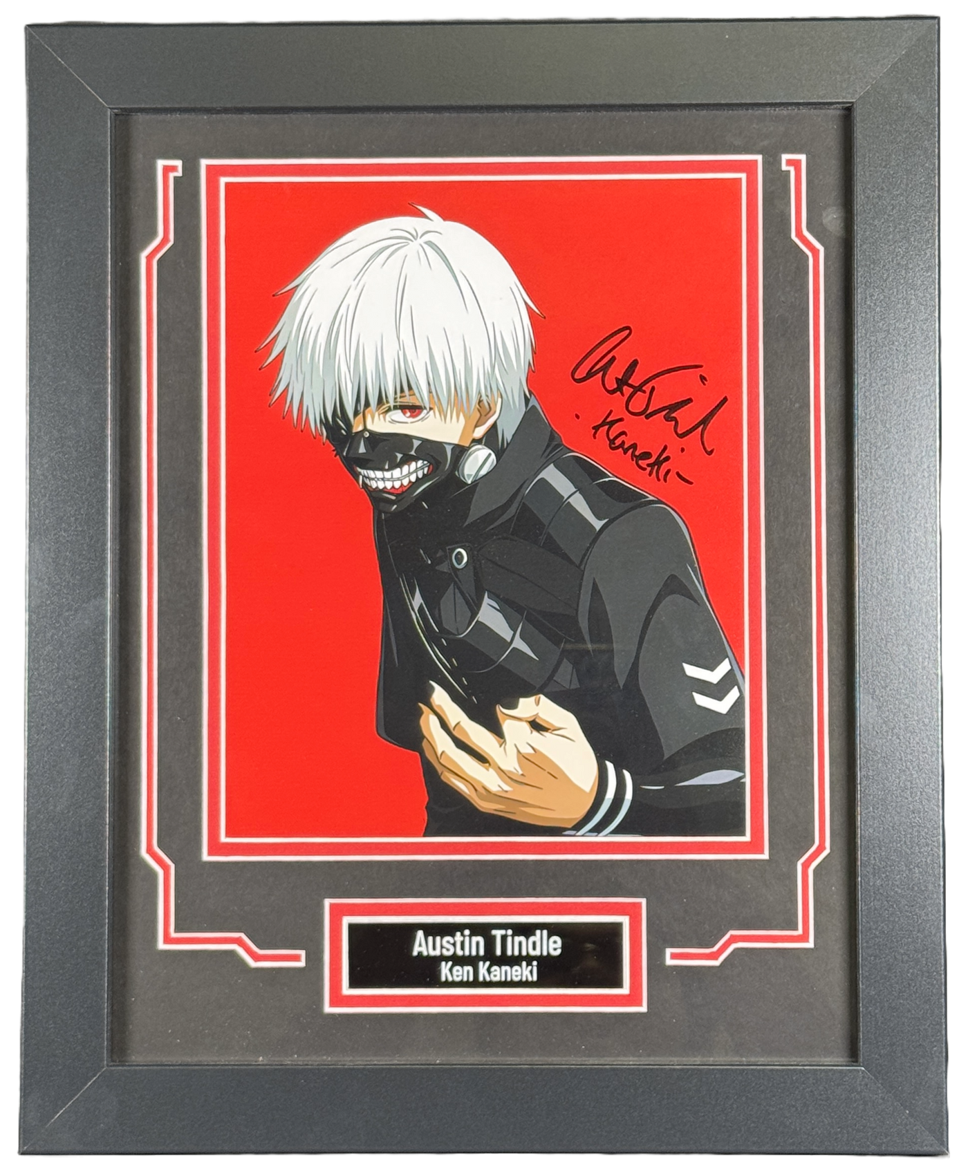 Austin Tindle Signed Custom Framed 8x10 Photo Tokyo Ghoul KEN KANEKI Zobie COA