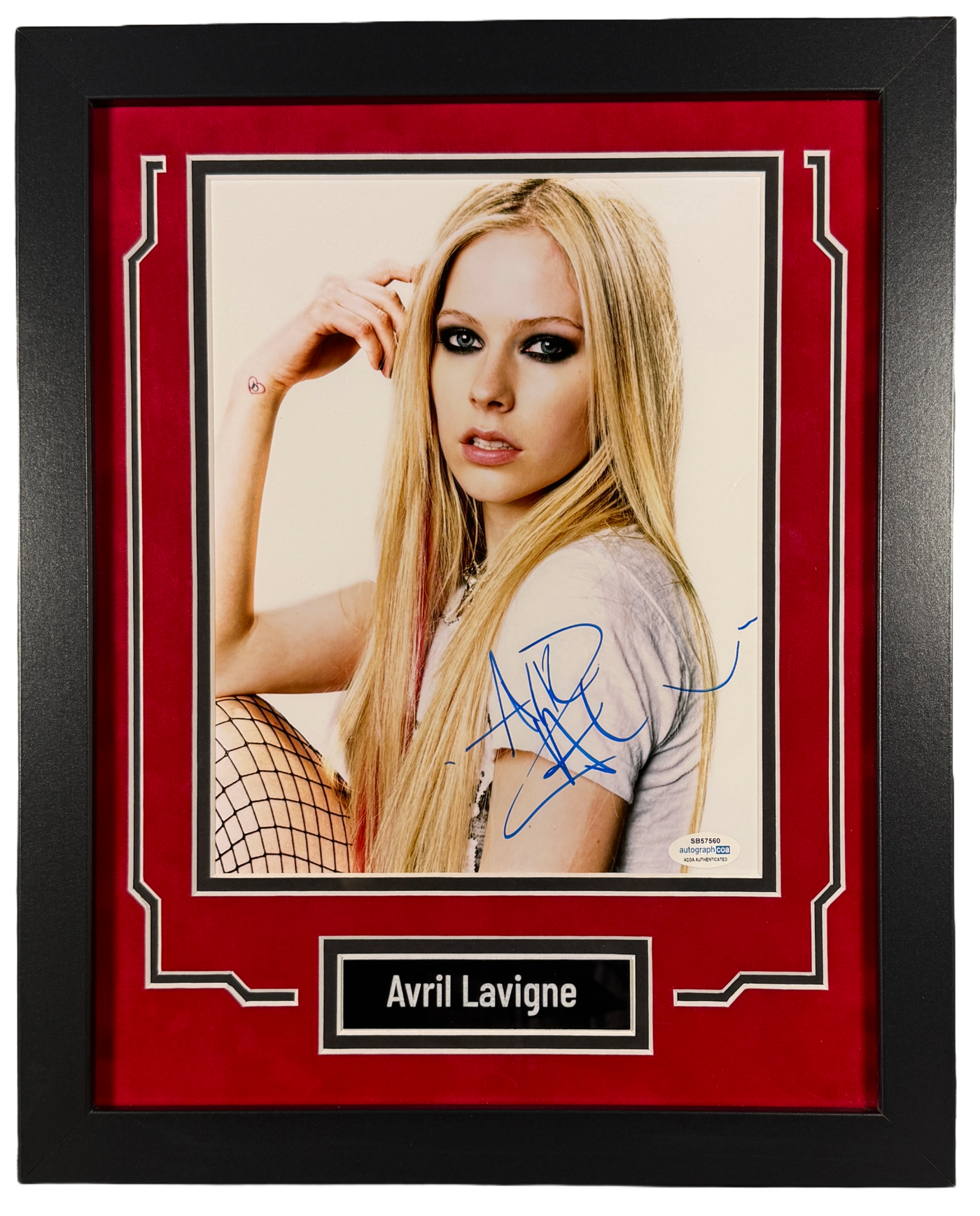 Avril Lavigne Signed Custom Framed 8x10 Photo Music Autographed AutographCOA