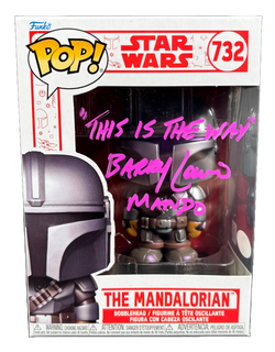 Image of Barry Lowin Signed Funko Pop Star Wars Mandalorian Autographed JSA COA
