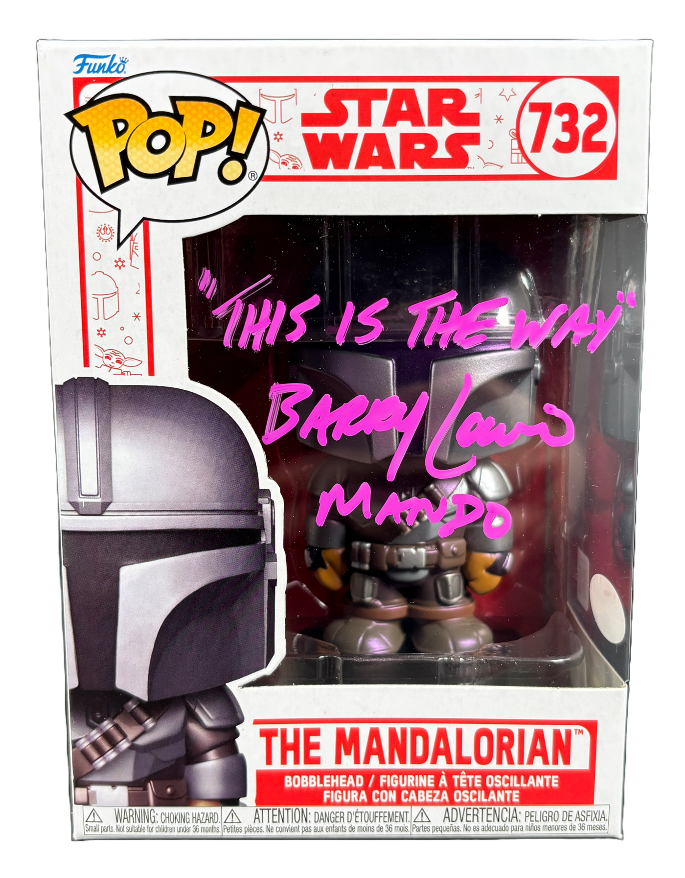 Barry Lowin Signed Funko Pop Star Wars Mandalorian Autographed JSA COA