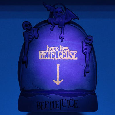 Beetlejuice Tombstone Glow-in-the-Dark Mini-Backpack - Officially Licensed
