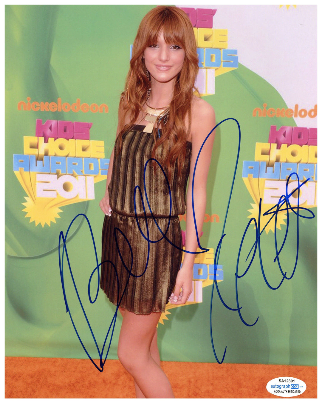 bella thorne 直筆サイン(coa) Bella Thorne Signed 8x10 Photo Authentic Autographed JSA COA