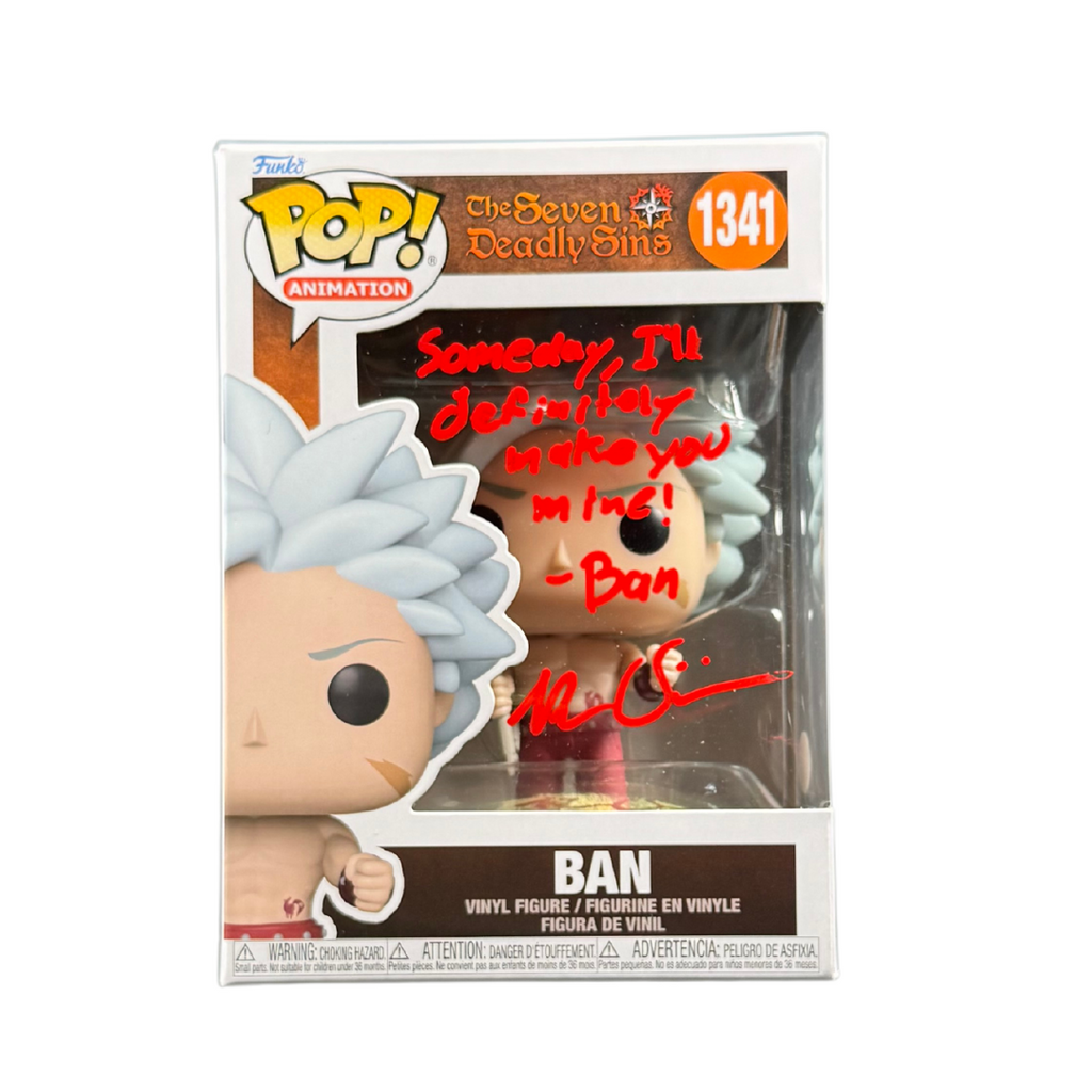 Ben Diskin Signed Funko POP Anime The Seven Deadly Sins Ban Ben Diskin Signed Funko POP Anime The Seven Deadly Sins Ban