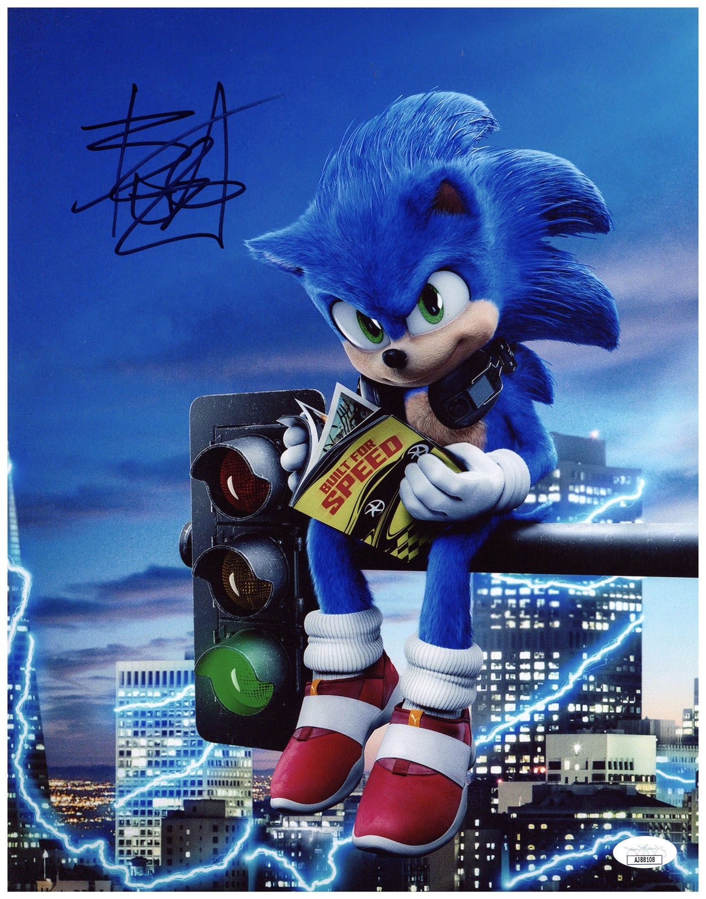 Ben Schwartz Autographed 11x14 Sonic the Hedgehog Movie Photo Signed JSA COA