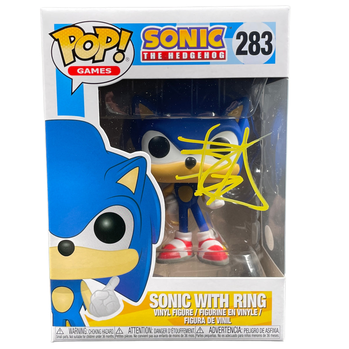 Ben Schwartz Signed Funko POP Sonic the Hedgehog - Sonic with Ring Autographed JSA