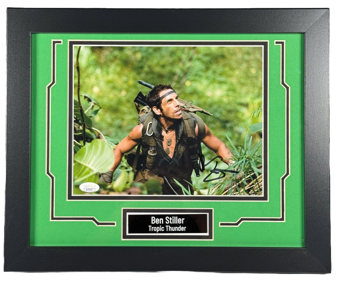 Ben Stiller 8x10 Photo Custom Framed Tropic Thunder Autographed JSA COA