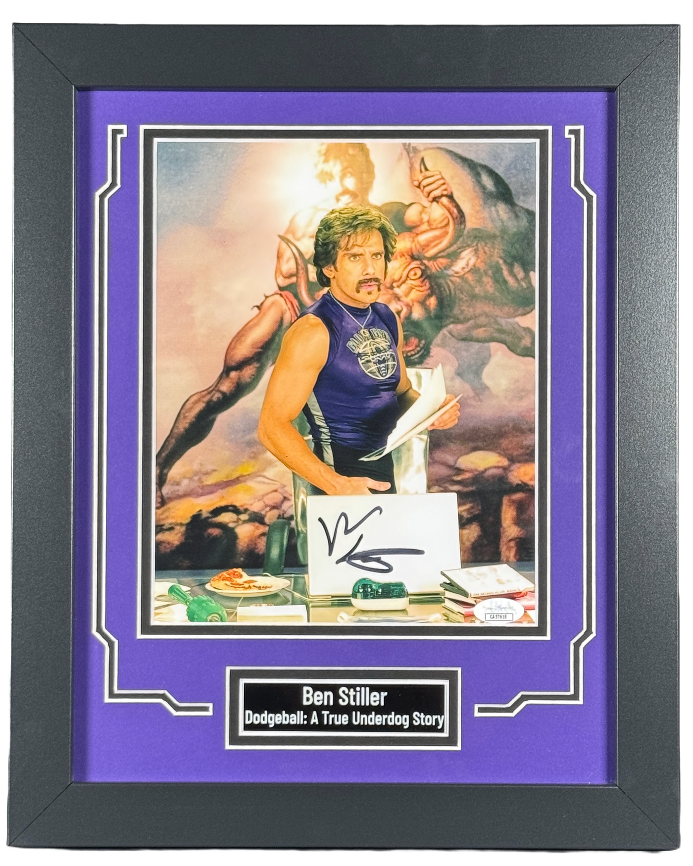 Ben Stiller Custom Framed 8x10 Photo Dodgeball: A True Underdog Story JSA COA