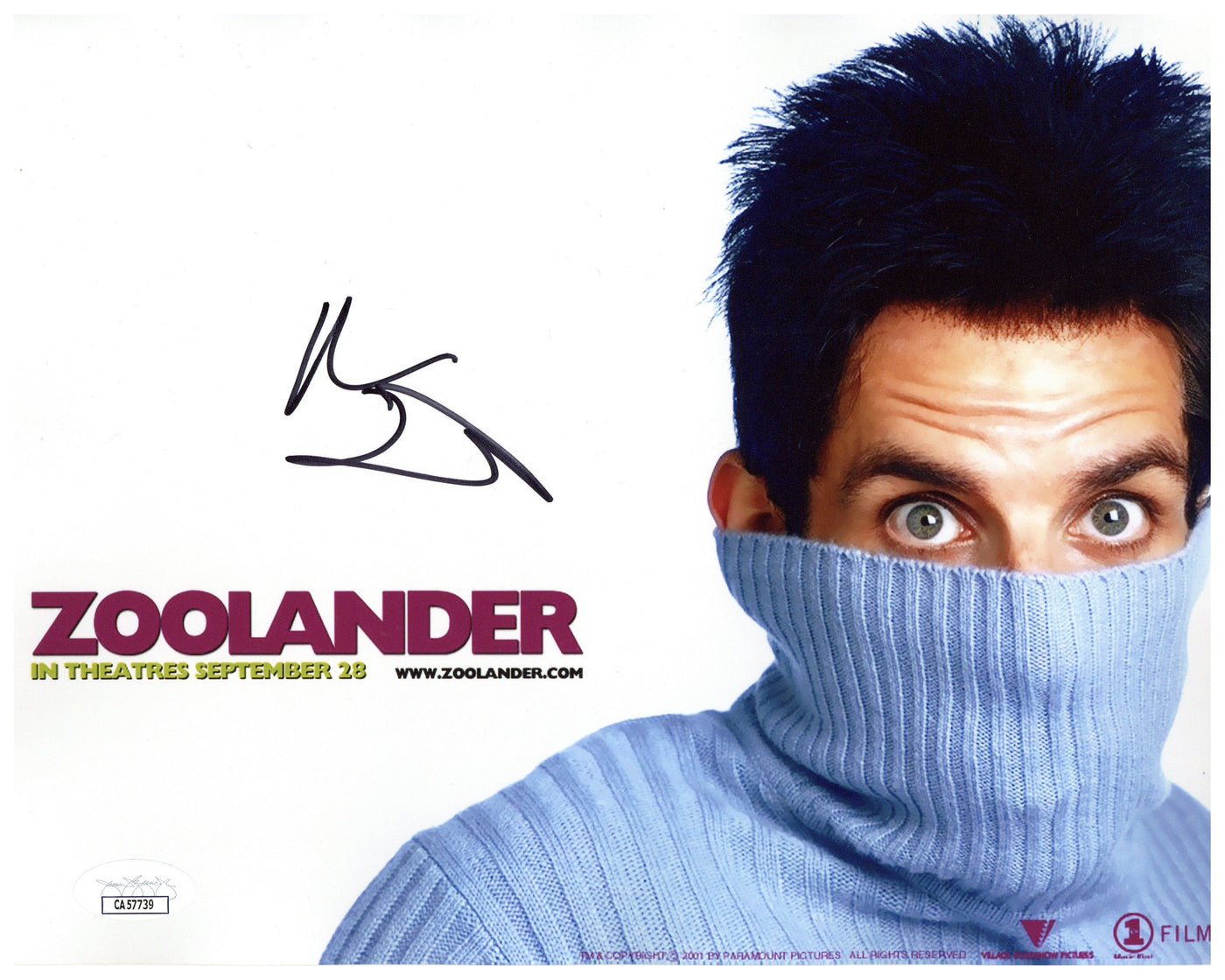 Ben Stiller Signed 8x10 Photo Zoolander Autographed JSA COA