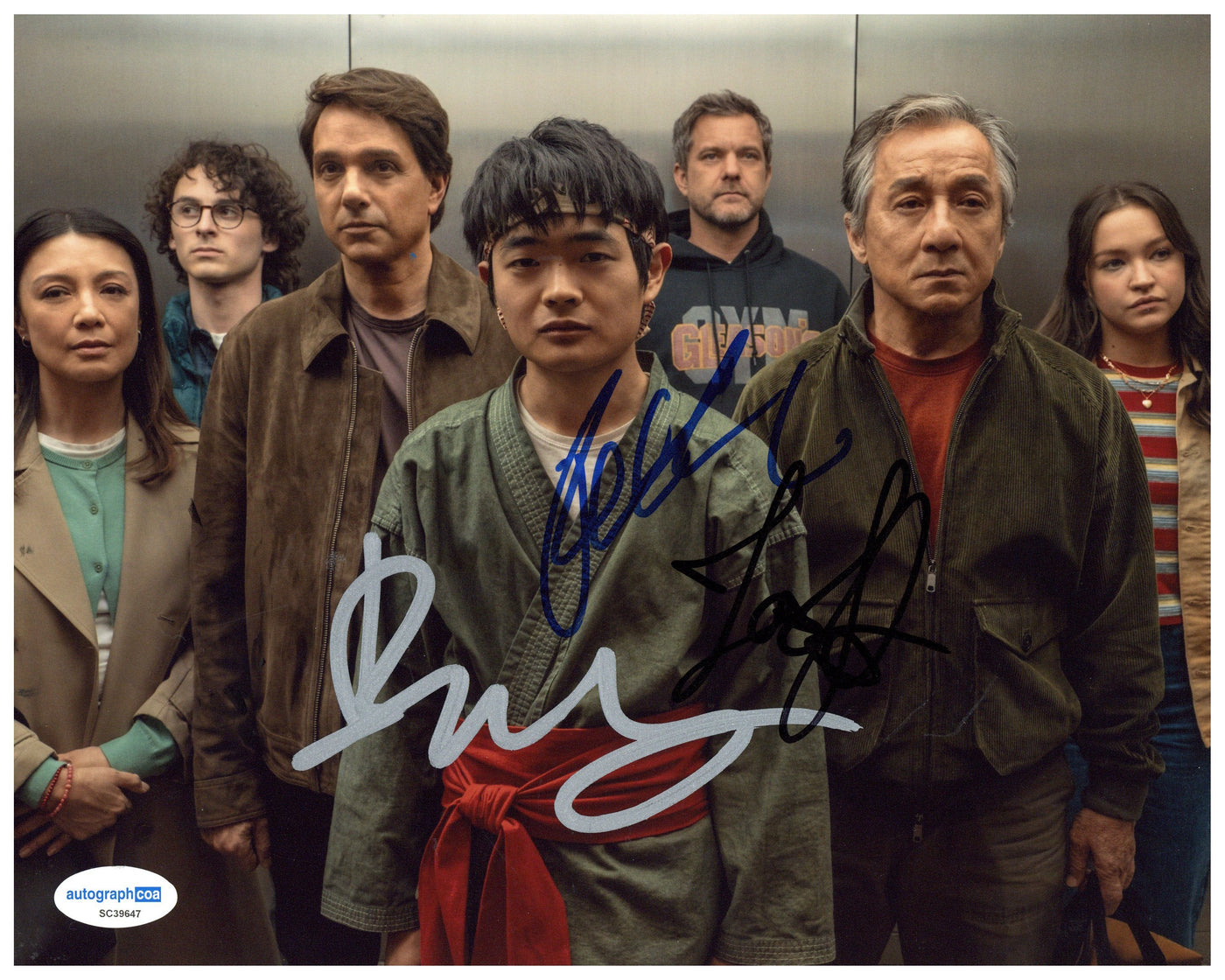 Ben Wang Joshua Jackson & Ralph Macchio Signed 8x10 Photo Karate Kid ACOA COA