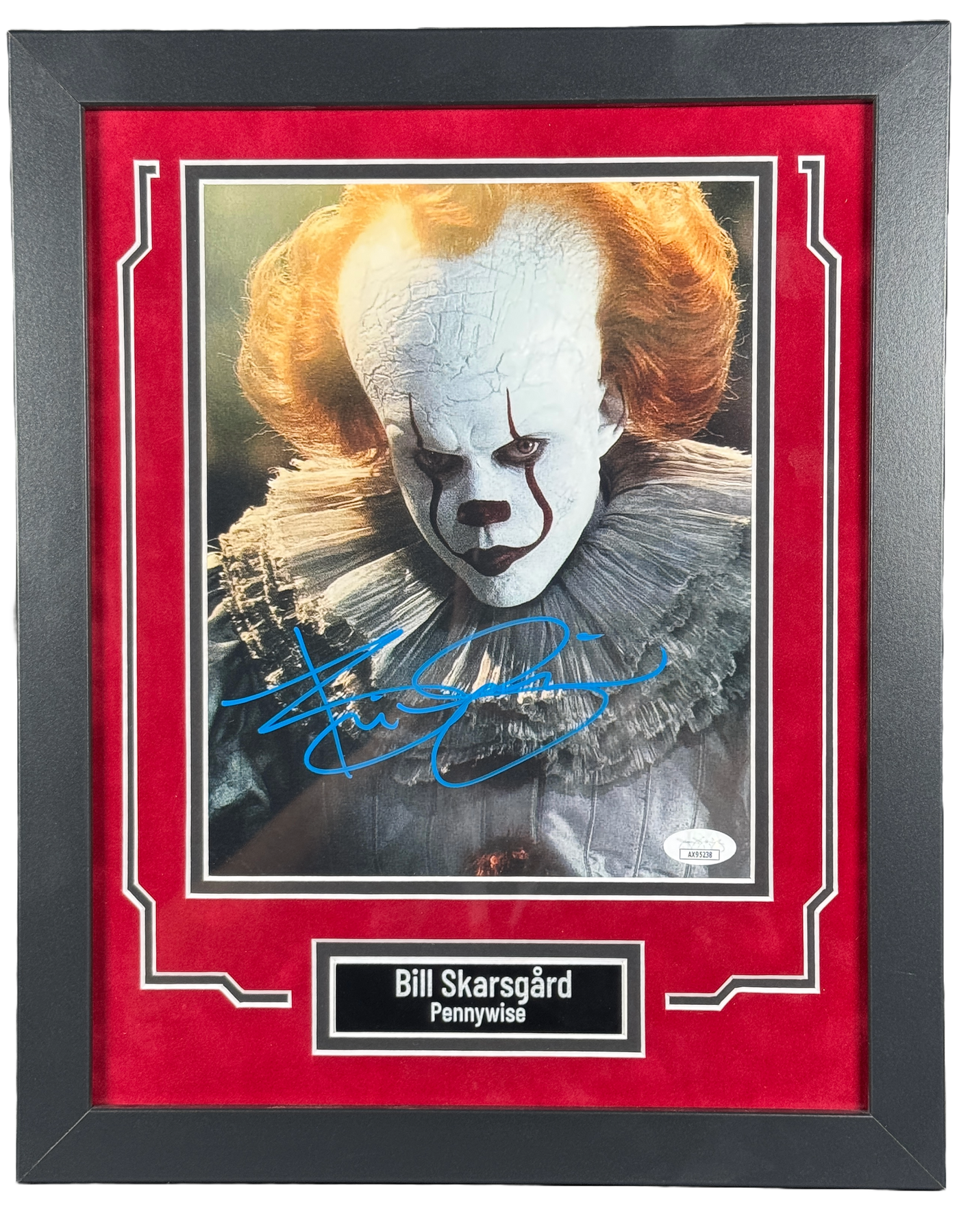 Bill Skarsgård Signed Custom Framed 8x10 Photo IT Pennywise Autographed JSA COA