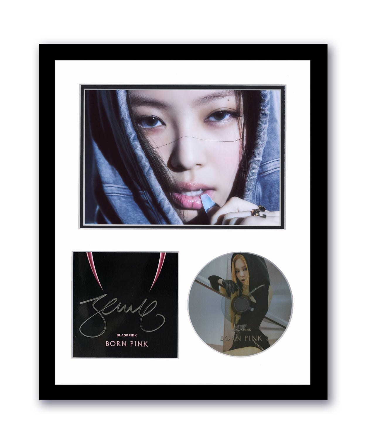 Blackpink Jennie Autographed Signed 11x14 Framed CD Photo Born Pink Venom ACOA 10