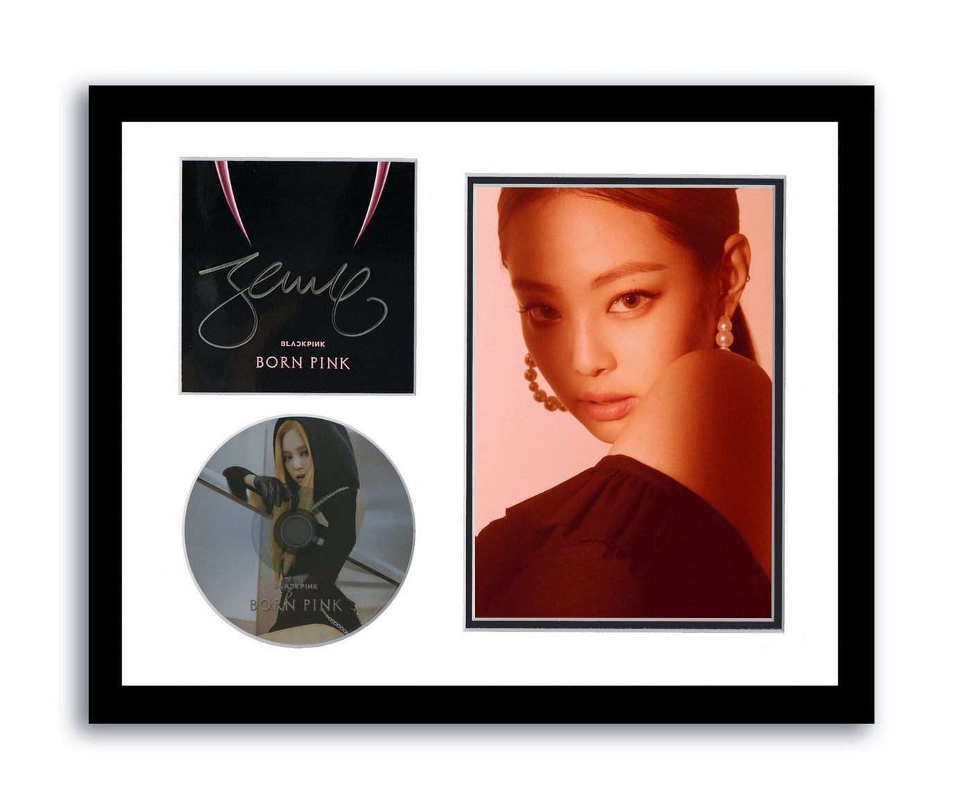 Blackpink Jennie Autographed Signed 11x14 Framed CD Photo Born Pink Venom ACOA 4