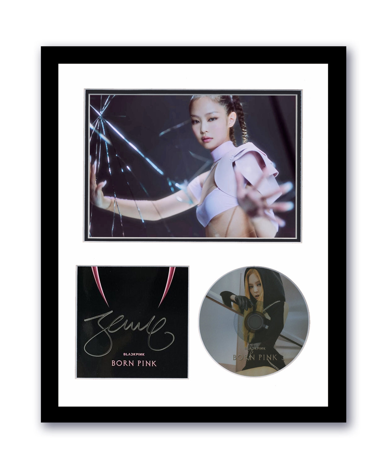 Blackpink Jennie Autographed Signed 11x14 Framed CD Photo Born Pink Venom ACOA 8
