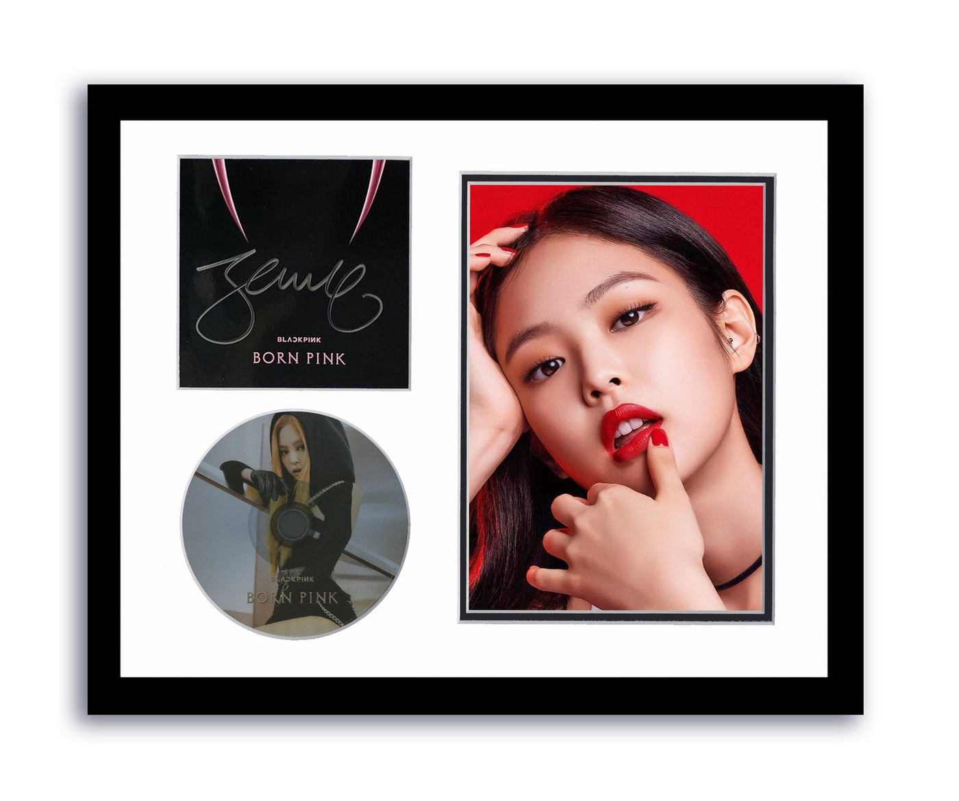 Blackpink Jennie Autographed Signed 11x14 Framed CD Photo Born Pink Venom ACOA 9