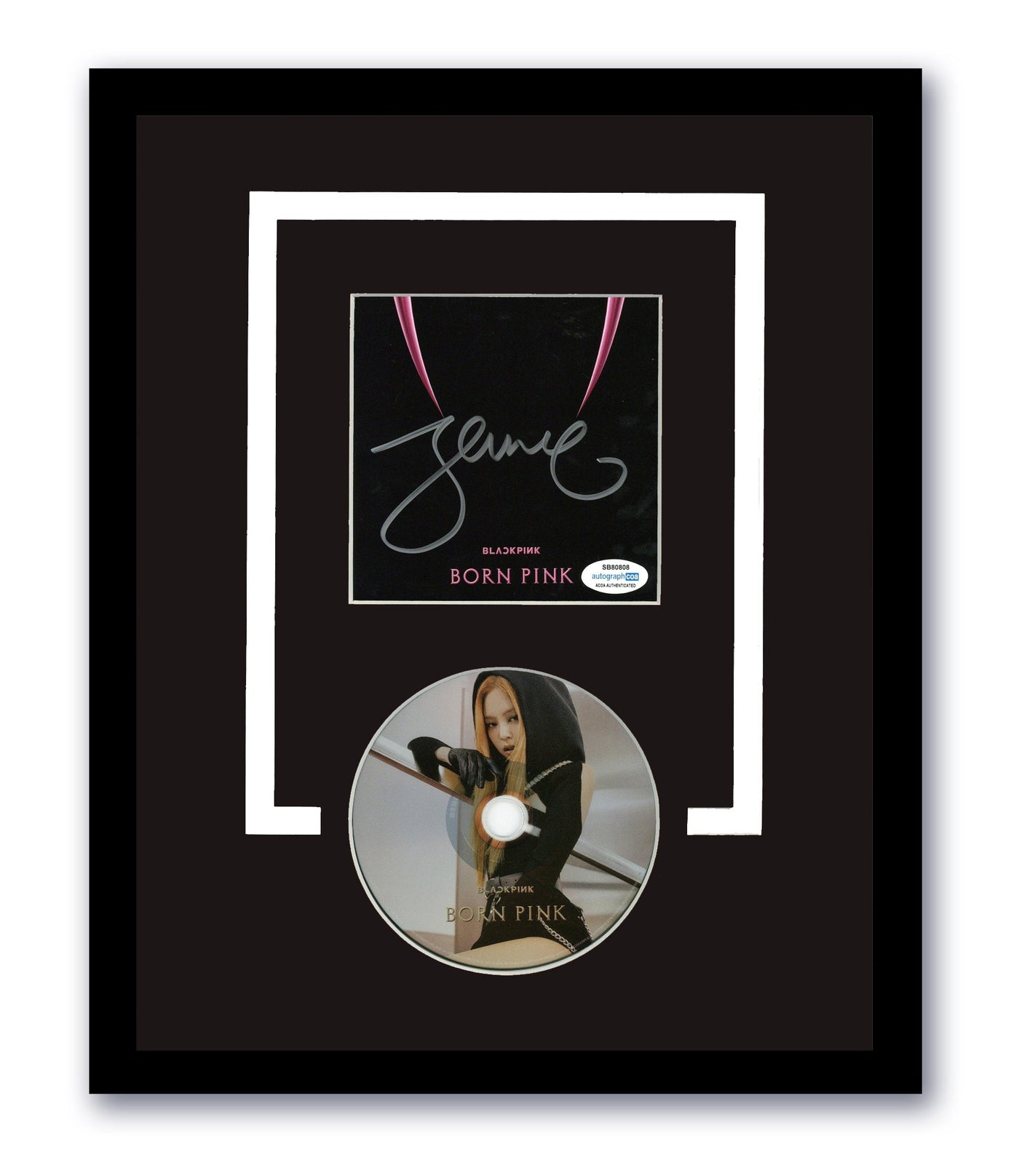 Blackpink Jennie Signed CD 11x14 Framed Autographed ACOA