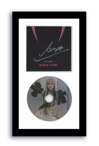 Blackpink Lisa Autographed Signed 7x12 Framed CD Born Pink Venom ACOA