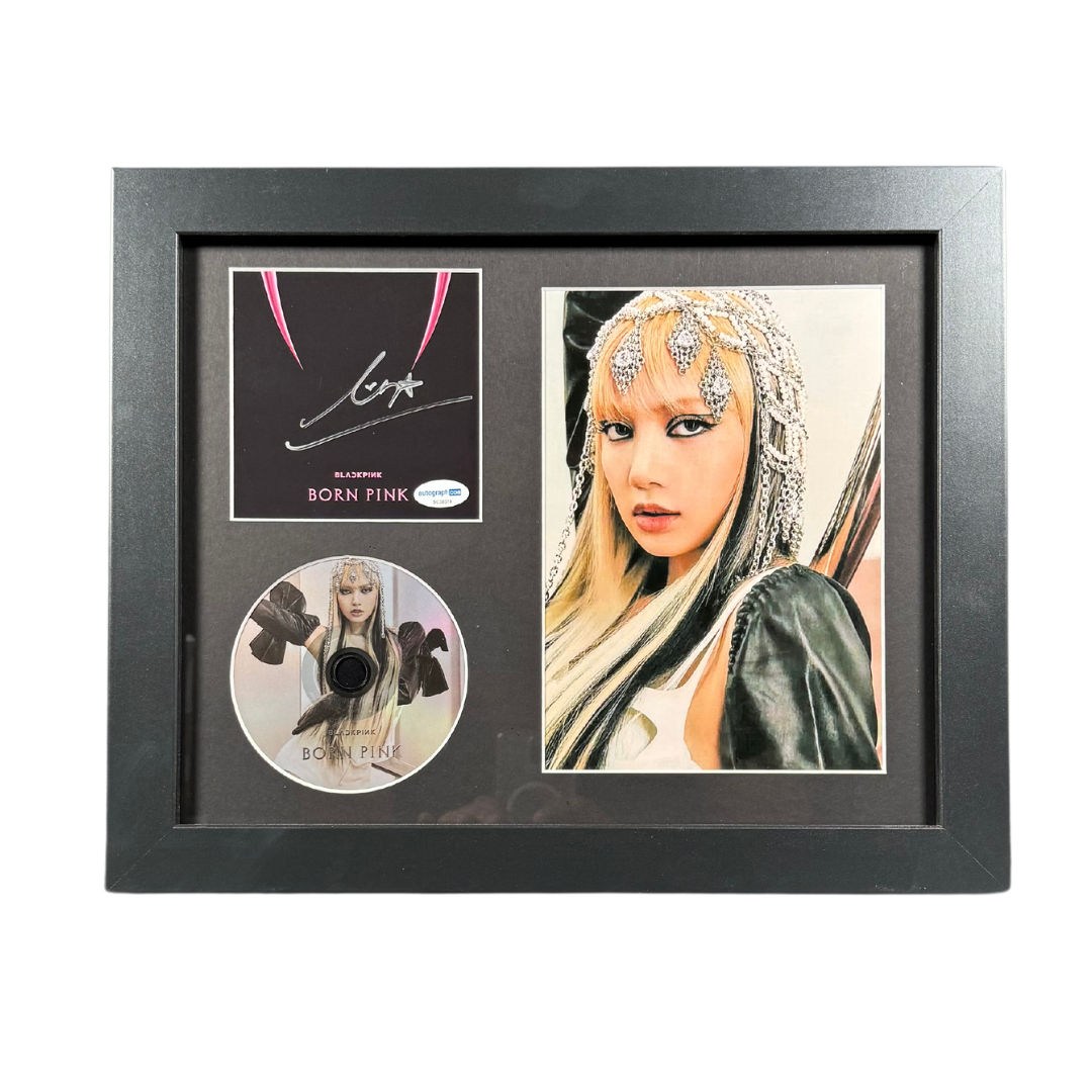 Blackpink Lisa Signed 11x14 Framed CD Photo Born Pink Autographed ACOA