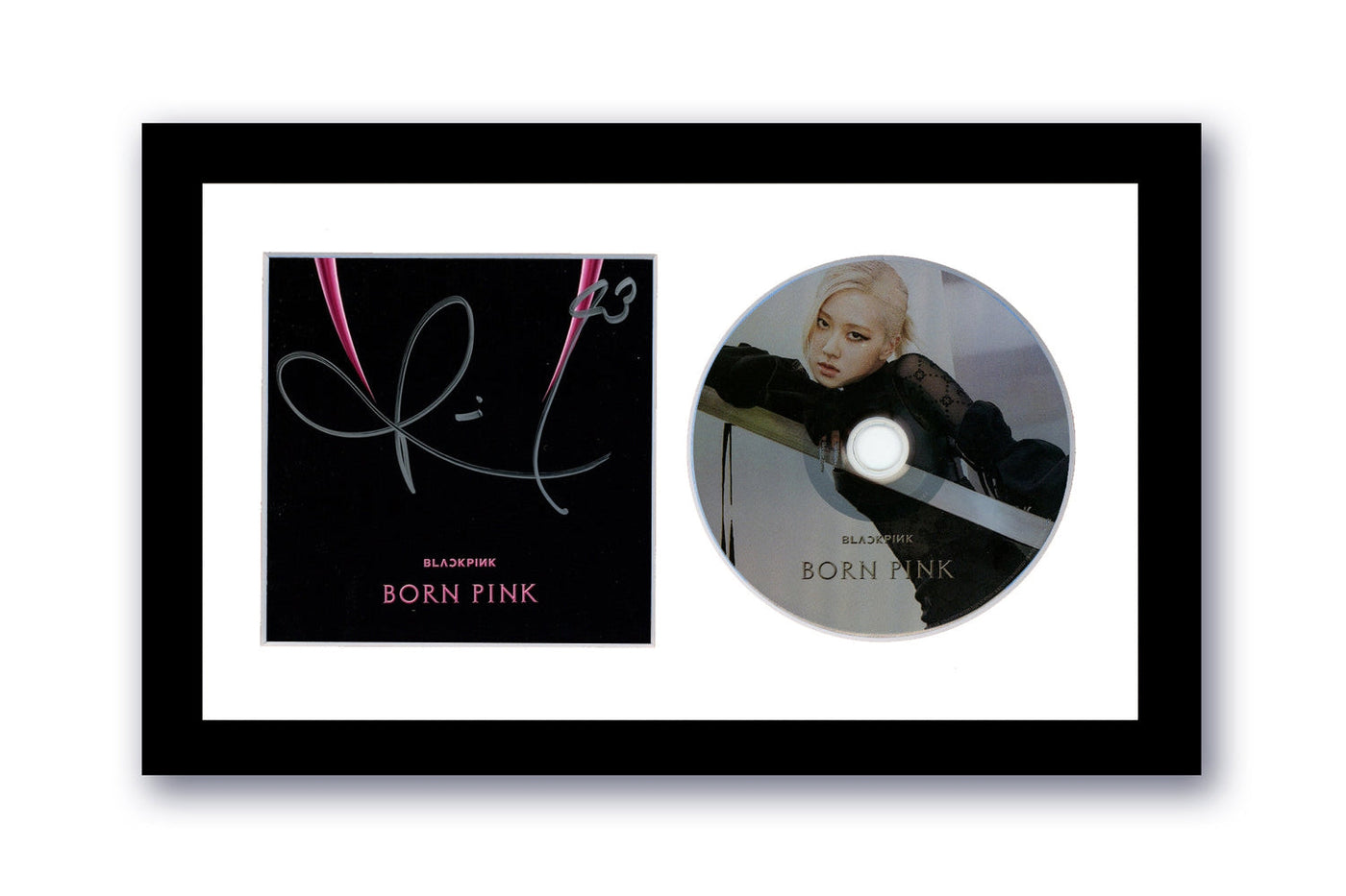 Blackpink Rose Autographed Signed 7x12 Framed CD Born Pink Venom ACOA 2