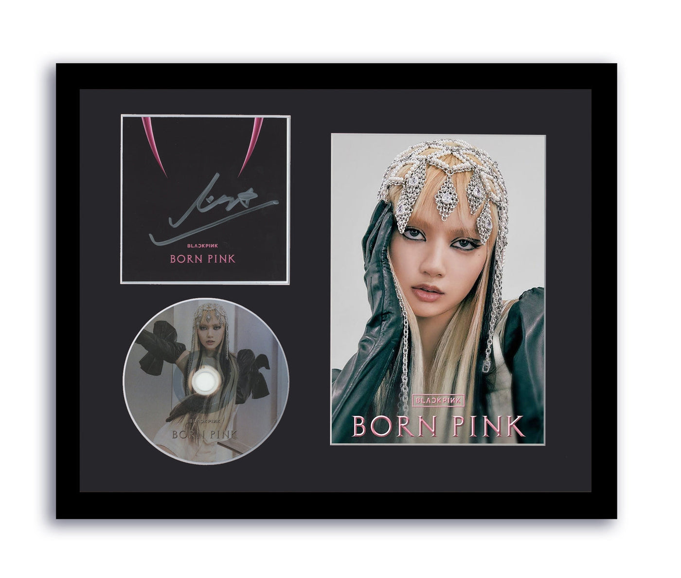 Blackpink Lisa Autographed Signed 11x14 Framed CD Photo Born Pink Venom ACOA 10