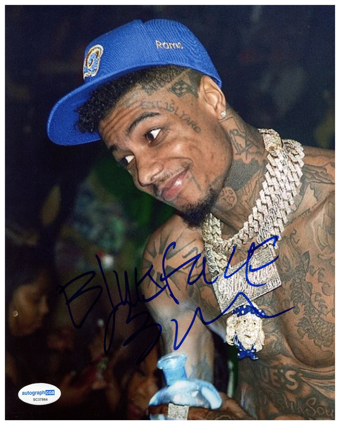 Blue Face Rapper Logo Blueface First Rapper With A Diamond Bandana Watch – KGVQD