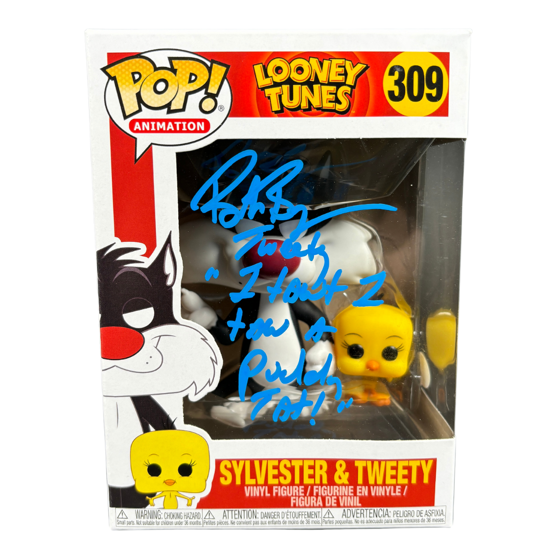 Bob Bergen Signed Funko POP Looney Tunes Sylvester & Tweety Autographed JSA COA
