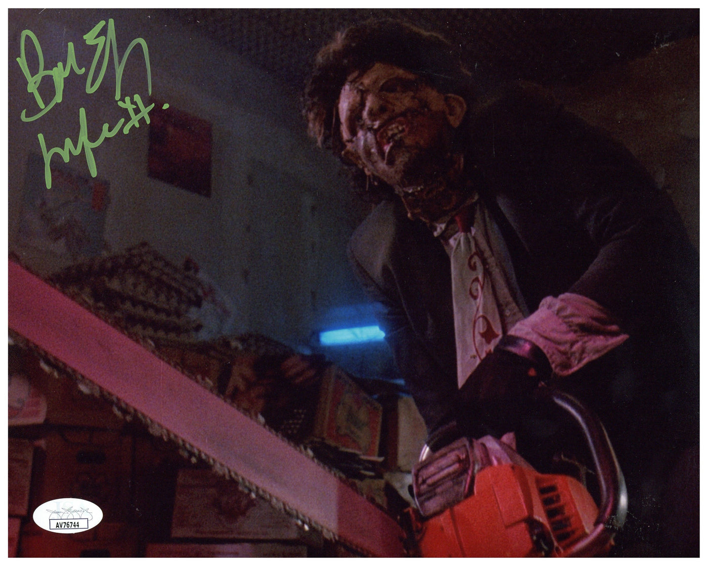 Bob Elmore Signed 8x10 Photo Texas Chainsaw Massacre Leatherface Autographed JSA