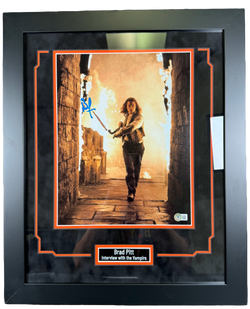 Image of Brad Pitt Signed Custom Framed 11x14 Photo Interview with the Vampire Louis de Point Autographed BAS