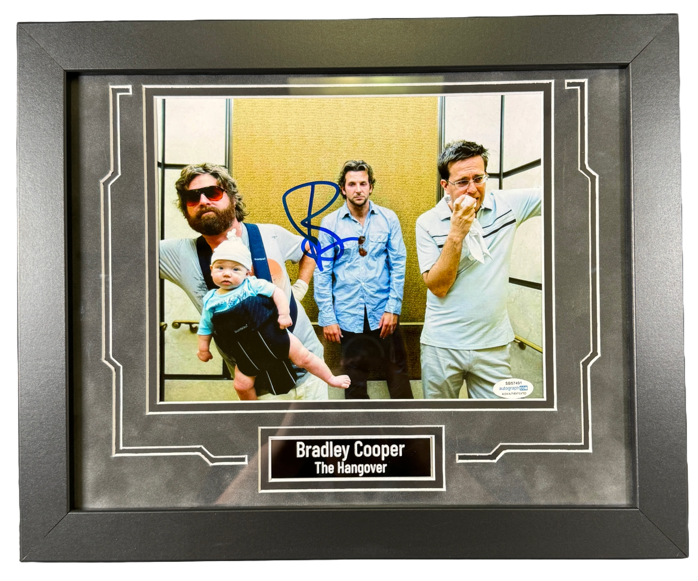 Bradley Cooper Signed & Custom Framed 8x10 Photo Hangover Authentic Autographed ACOA
