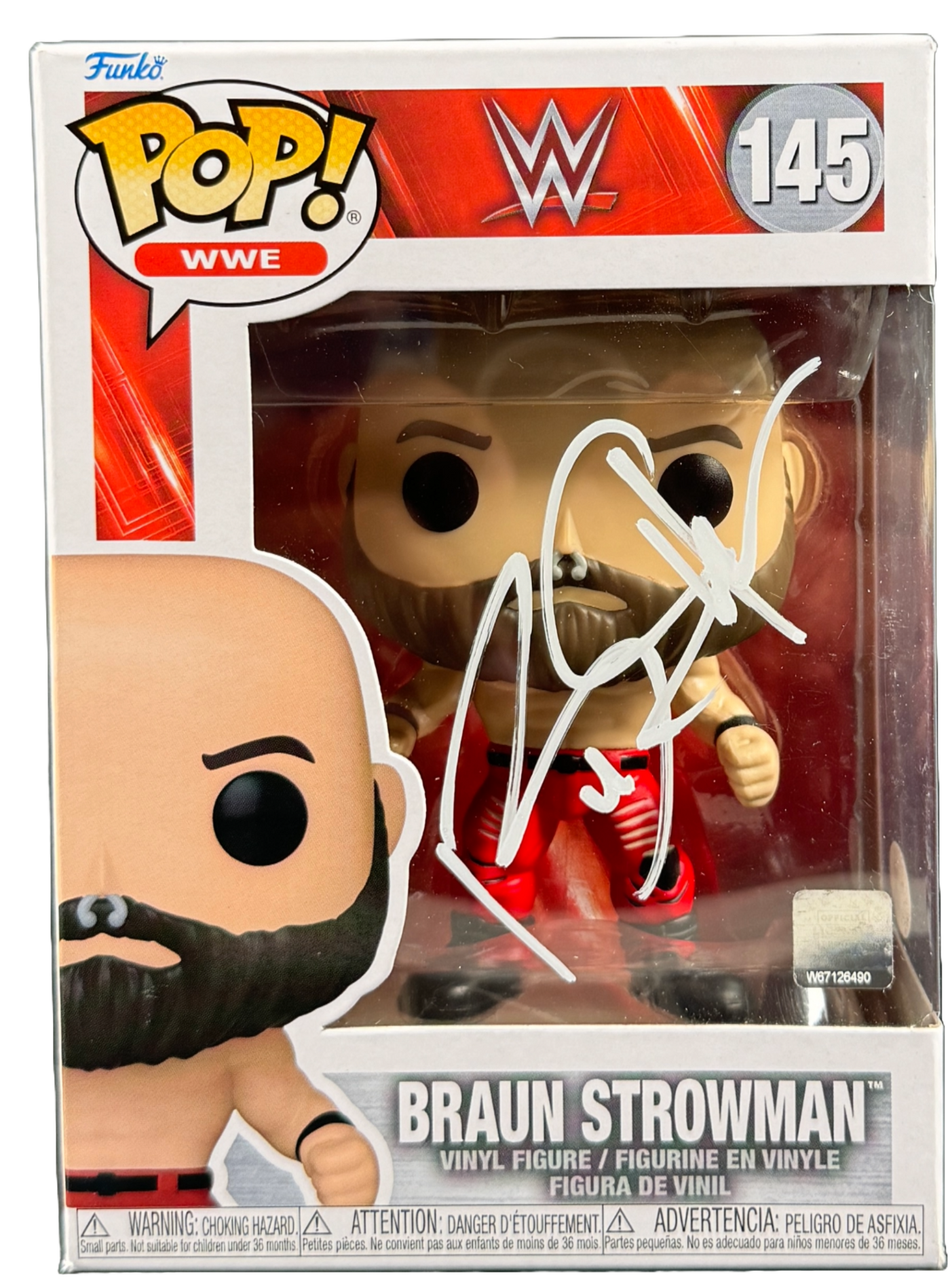 Braun Storwman Signed Monster Among Men WWE Funko Pop Autographed JSA COA