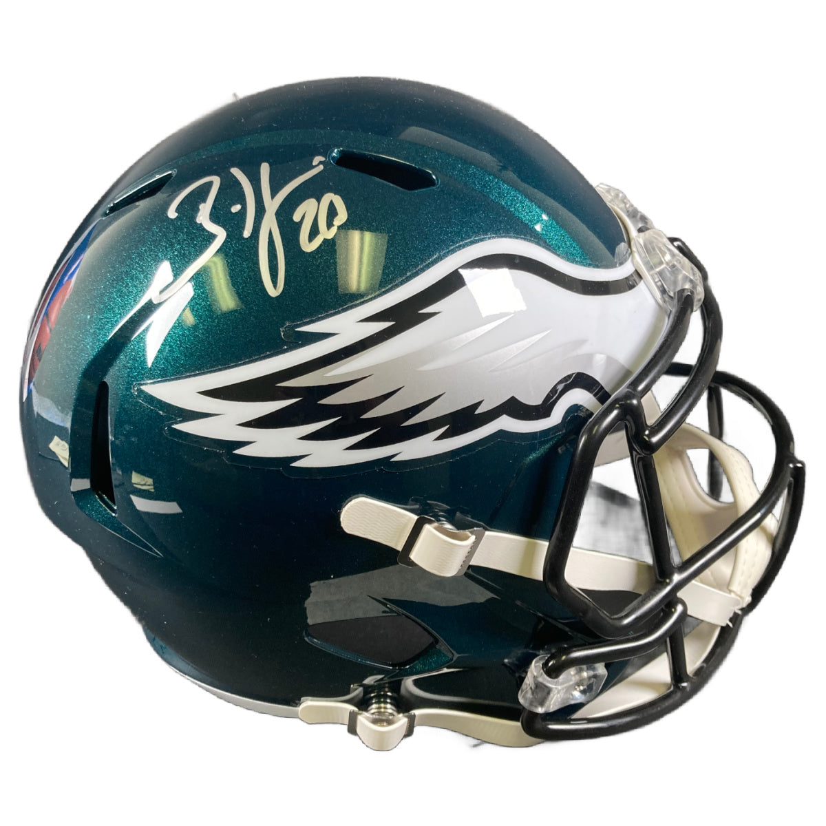 Brian Dawkins Autographed Philadelphia Eagles F/S Speed Helmet-Beckett