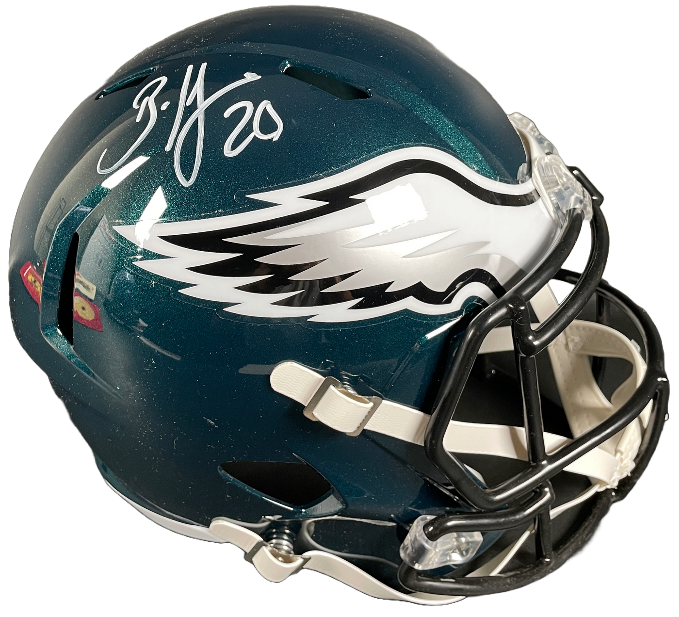 Brian Dawkins Signed Philadelphia Eagles F/S Speed Helmet Autographed BAS COA