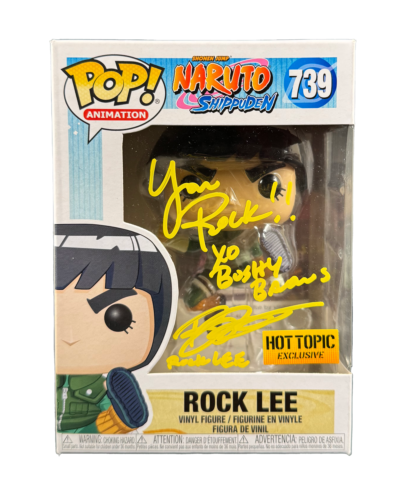 Brian Donavan Signed Funko Pop Naruto Rock Lee Autographed JSA COA