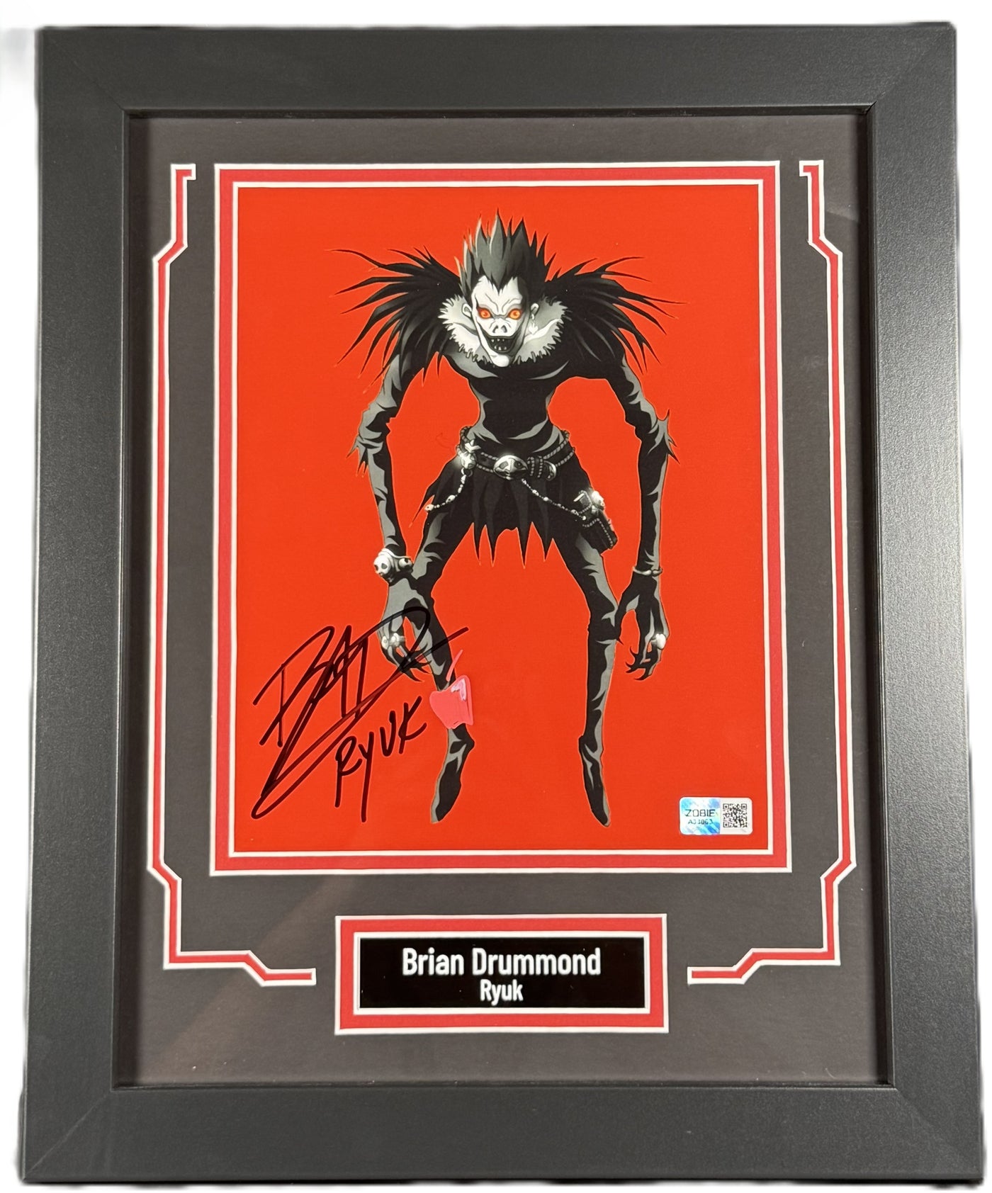Brian Drummond Signed Custom Framed 8x10 Photo Death Note Ryuk JSA COA