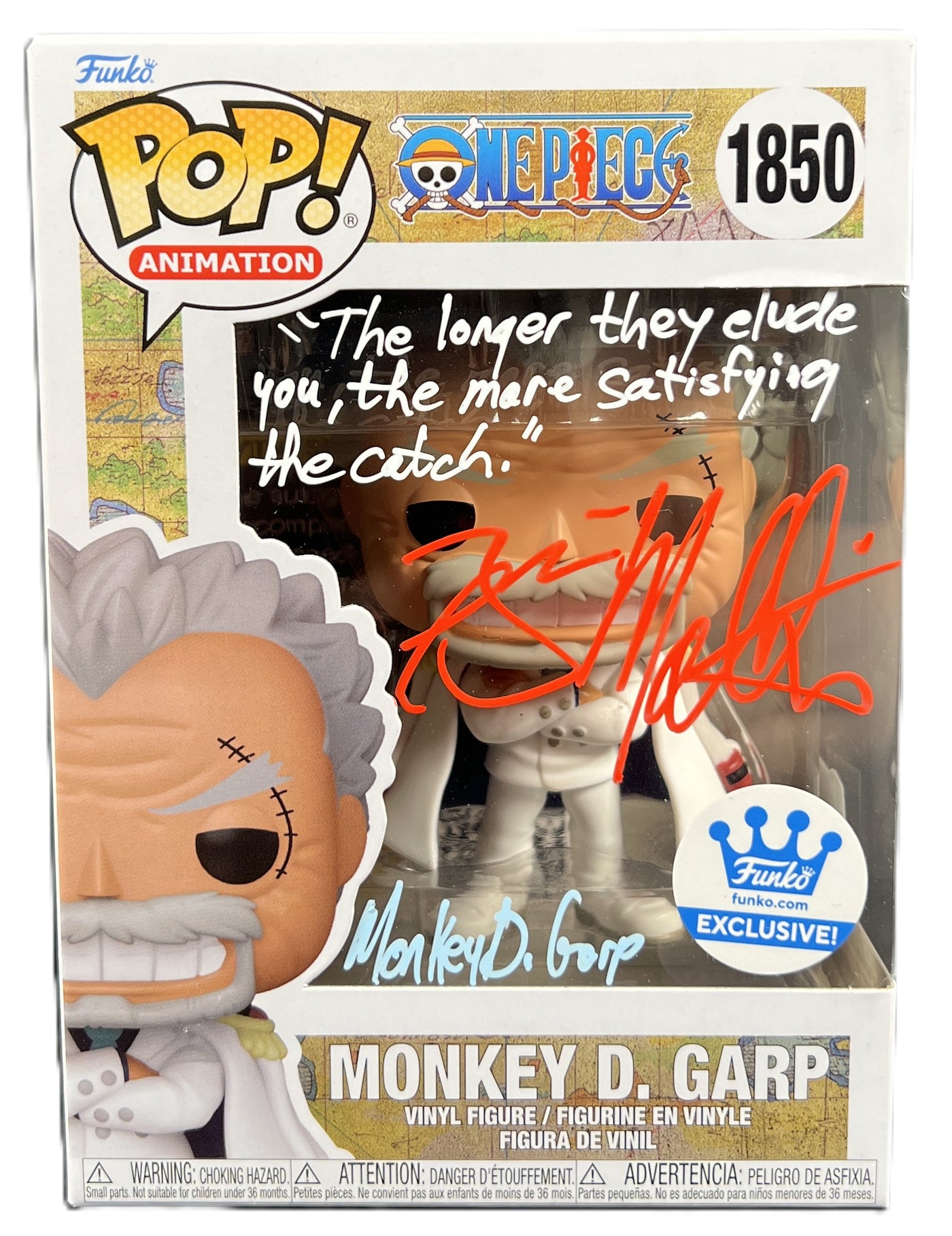 Brian Mathis Signed Funko Pop One Piece Monkey D. Garp Autographed