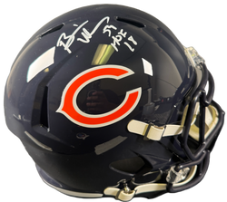 Image of Brian Urlacher Signed Bears F/S Speed Helmet Autographed BAS COA