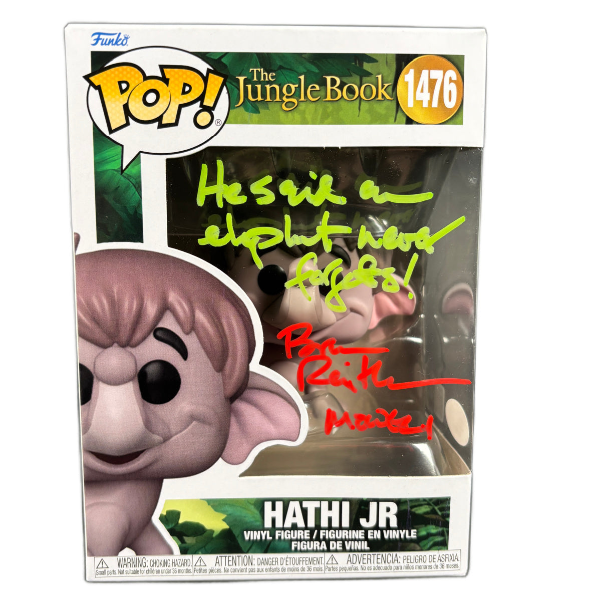 Bruce Reitherman Signed Funko POP The Jungle Book Baloo Autographed JSA COA 3