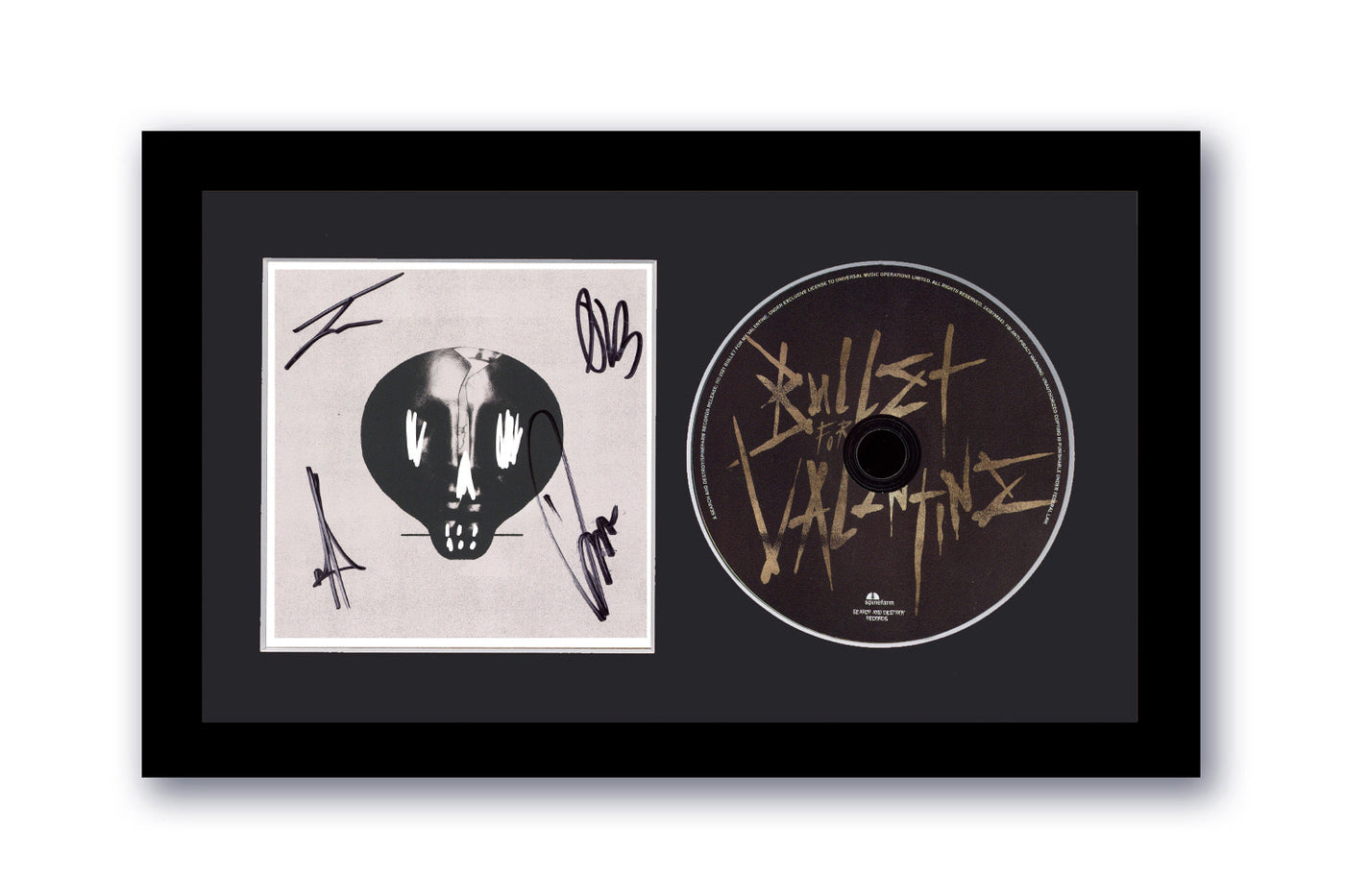 Bullet for My Valentinue Signed CD Custom 7x12 Framed 2021 Autographed ACOA B